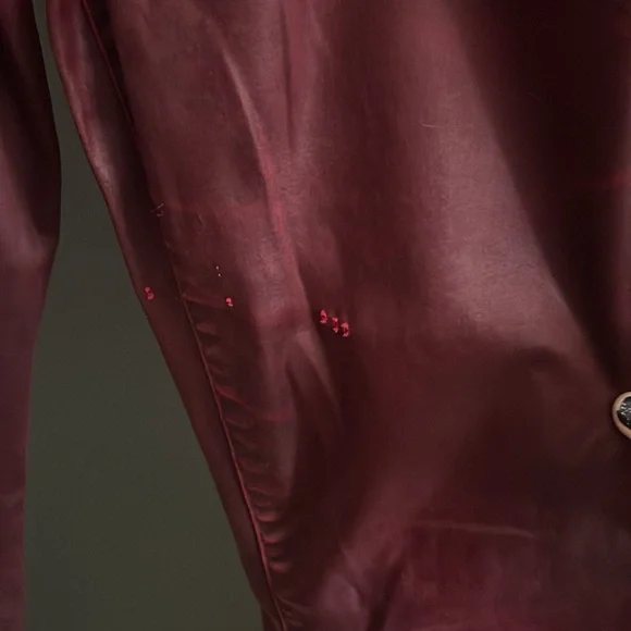 🛑 1 hour sale. Armani Exchange, merlot color jeans/pants, slight distress, sz 6 - Picture 9 of 13